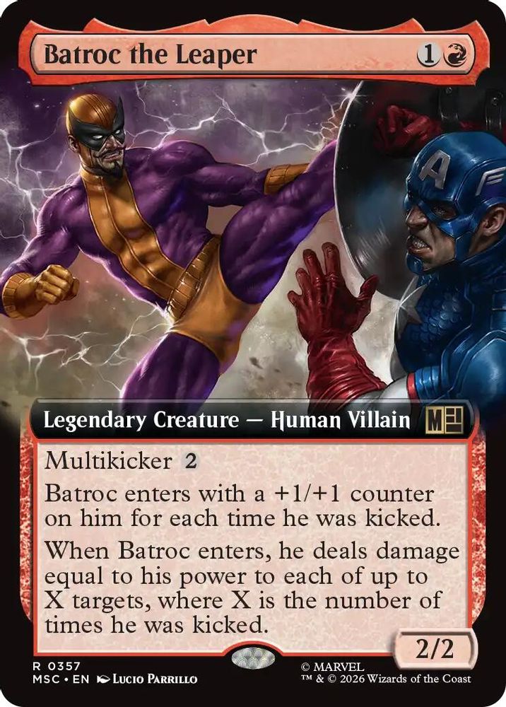 Batroc the Leaper (Extended Art) #357 - RARE MSC -  Commander: Marvel Super Heroes