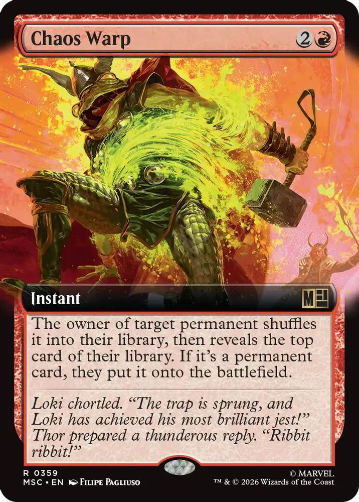 Chaos Warp (Extended Art) #359 - RARE MSC -  Commander: Marvel Super Heroes