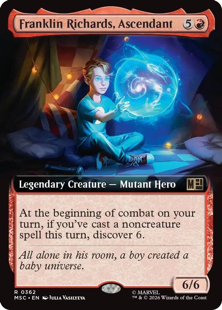 [FOIL] Franklin Richards, Ascendant (Extended Art) #362 - RARE MSC -  Commander: Marvel Super Heroes