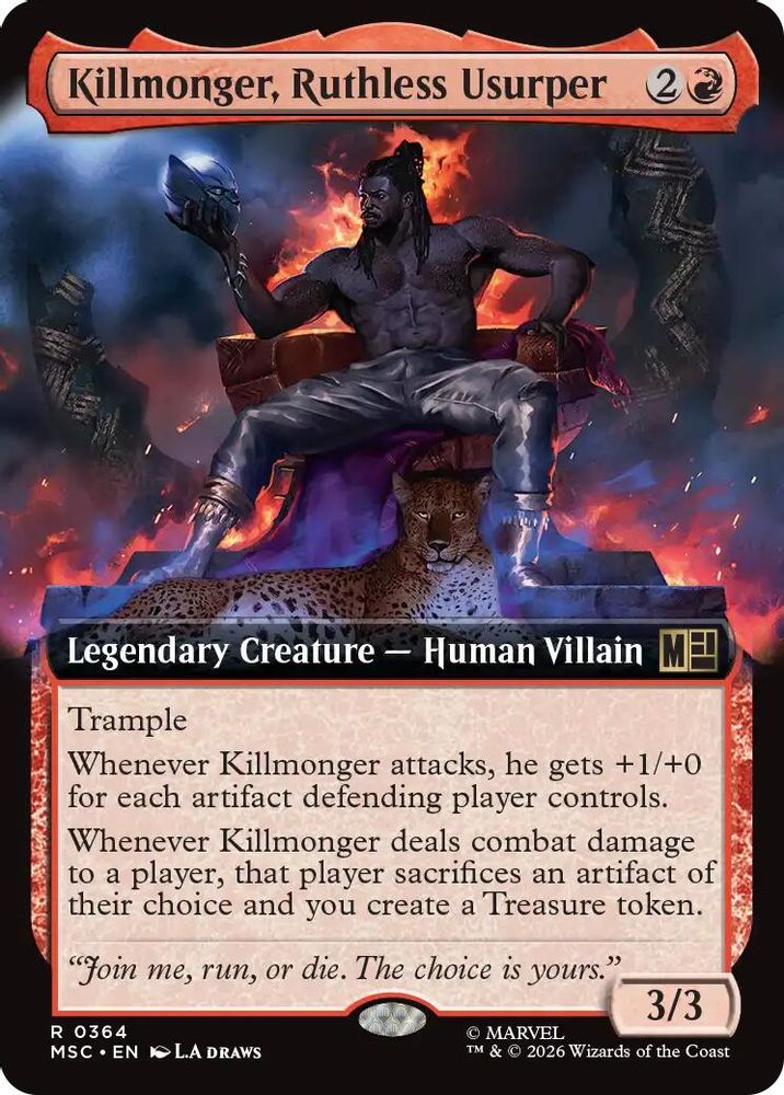 Killmonger, Ruthless Usurper (Extended Art) #364 - RARE MSC -  Commander: Marvel Super Heroes