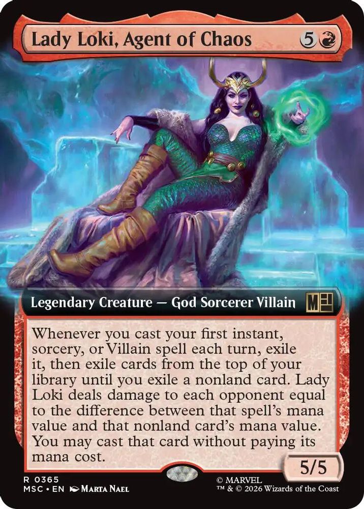 Lady Loki, Agent of Chaos (Extended Art) #365 - RARE MSC -  Commander: Marvel Super Heroes