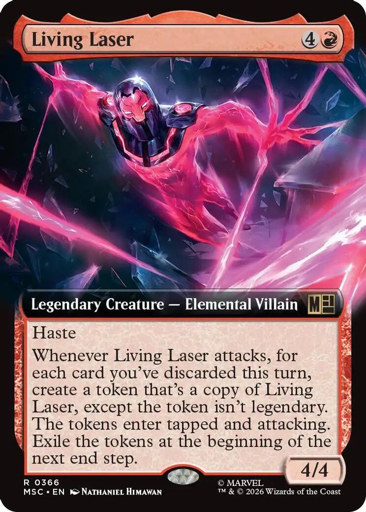 [FOIL] Living Laser (Extended Art) #366 - RARE MSC -  Commander: Marvel Super Heroes