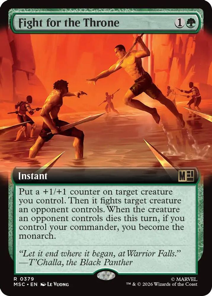 Fight for the Throne (Extended Art) #379 - RARE MSC -  Commander: Marvel Super Heroes