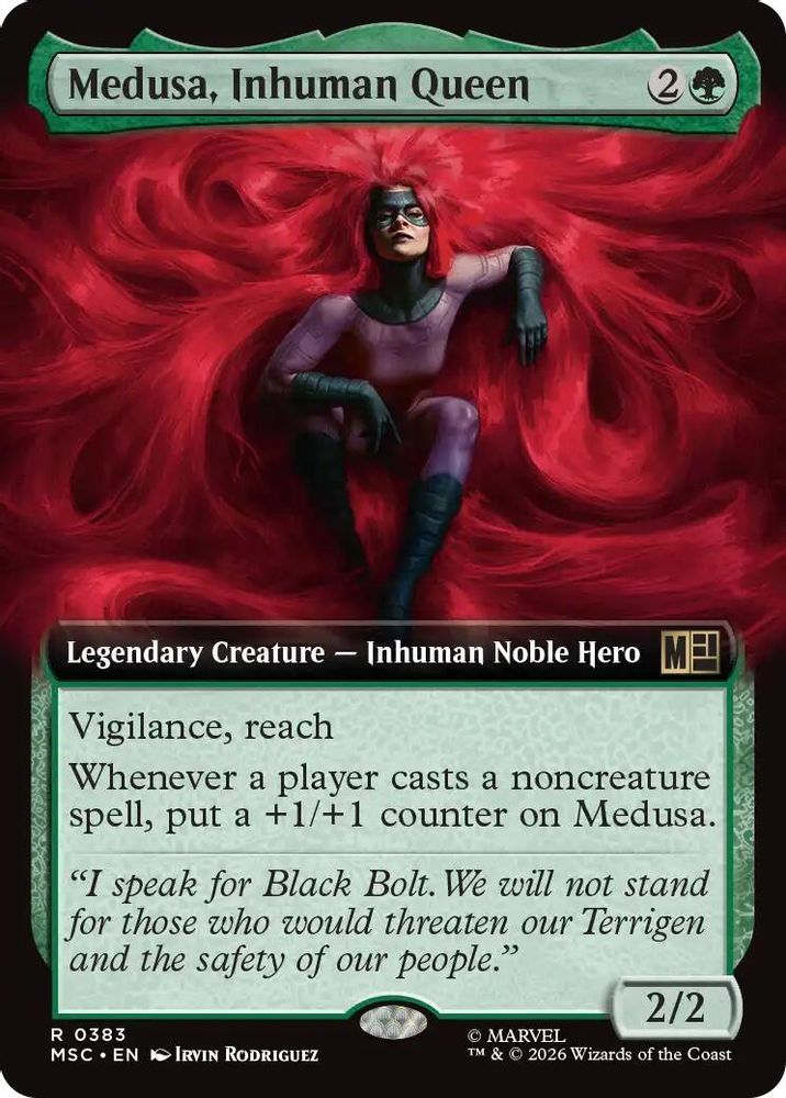 Medusa, Inhuman Queen (Extended Art) #383 - RARE MSC -  Commander: Marvel Super Heroes