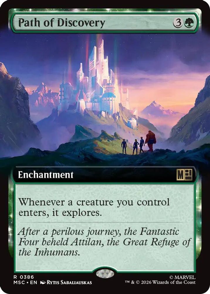 [FOIL] Path of Discovery (Extended Art) #386 - RARE MSC -  Commander: Marvel Super Heroes