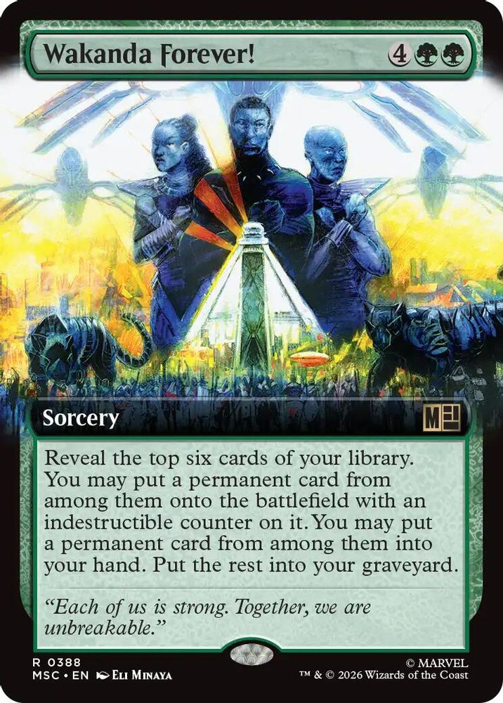 Wakanda Forever! (Extended Art) #388 - RARE MSC -  Commander: Marvel Super Heroes