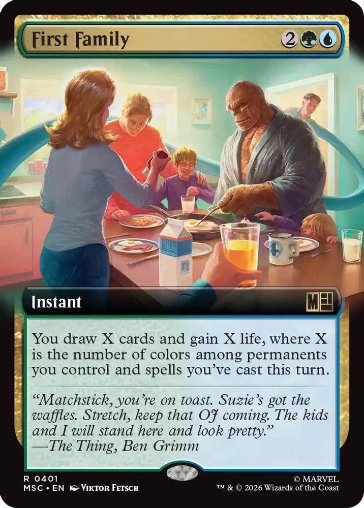 First Family (Extended Art) #401 - RARE MSC -  Commander: Marvel Super Heroes
