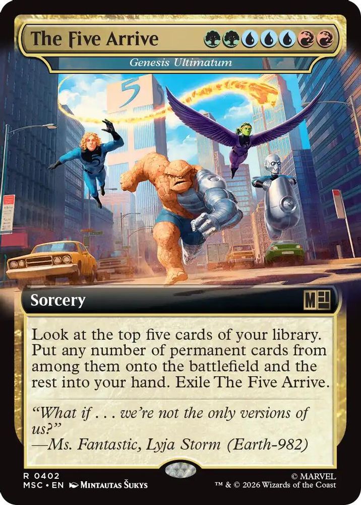 The Five Arrive - Genesis Ultimatum (Extended Art) #402 - RARE MSC -  Commander: Marvel Super Heroes