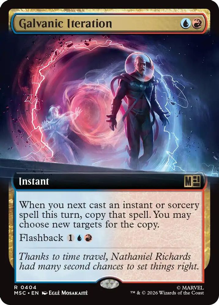 [FOIL] Galvanic Iteration (Extended Art) #404 - RARE MSC -  Commander: Marvel Super Heroes