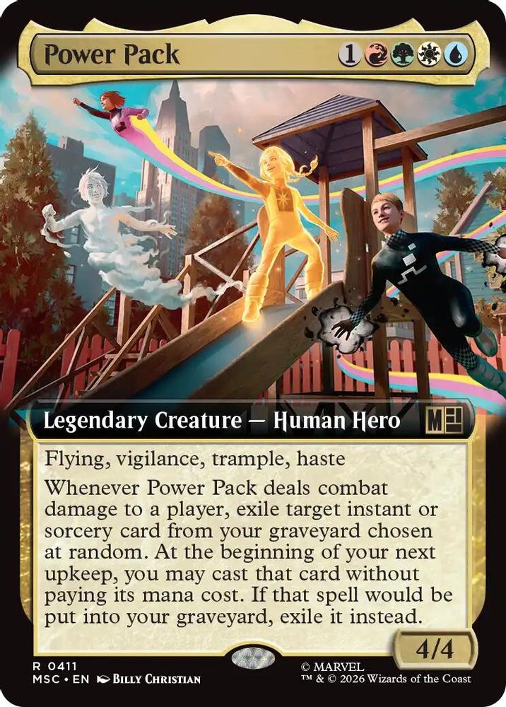 Power Pack (Extended Art) #411 - RARE MSC -  Commander: Marvel Super Heroes