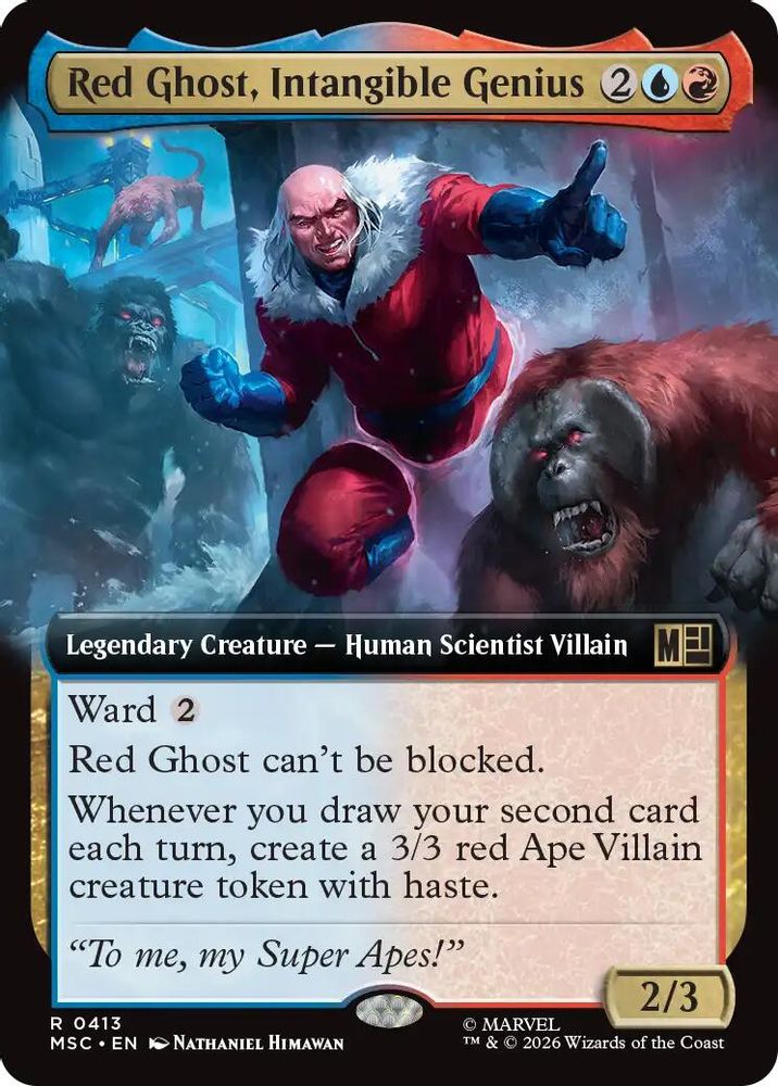 Red Ghost, Intangible Genius (Extended Art) #413 - RARE MSC -  Commander: Marvel Super Heroes