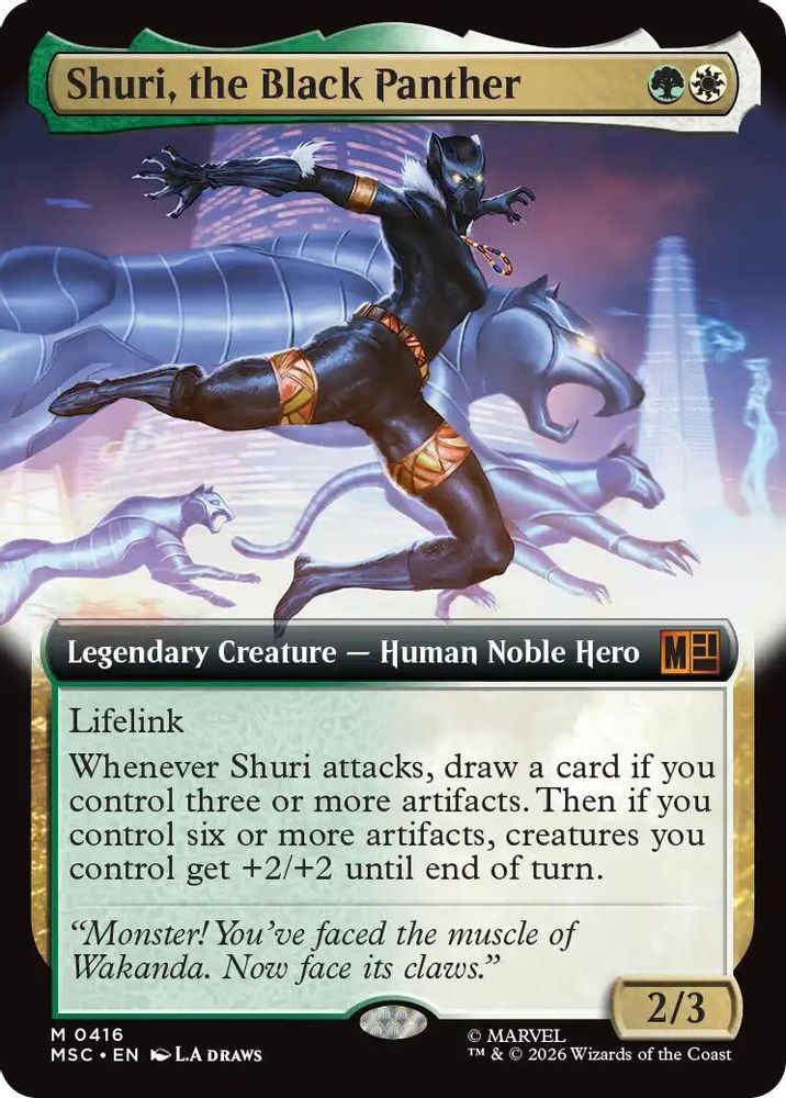 Shuri, the Black Panther (Extended Art) #416 - MYTHIC MSC -  Commander: Marvel Super Heroes