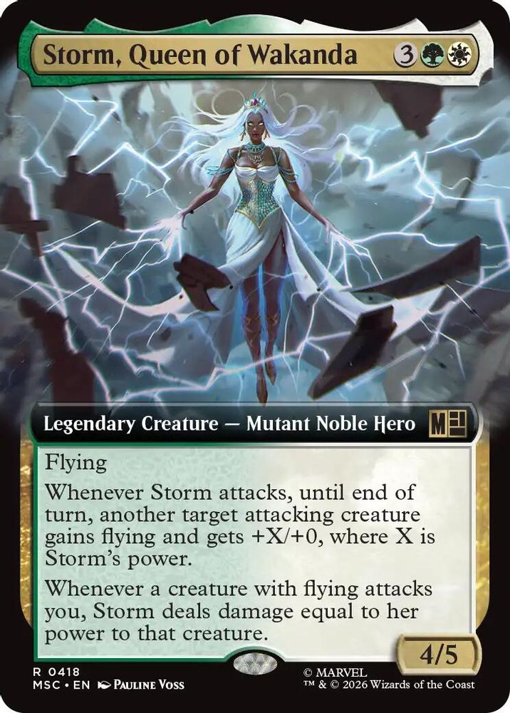 Storm, Queen of Wakanda (Extended Art) #418 - RARE MSC -  Commander: Marvel Super Heroes
