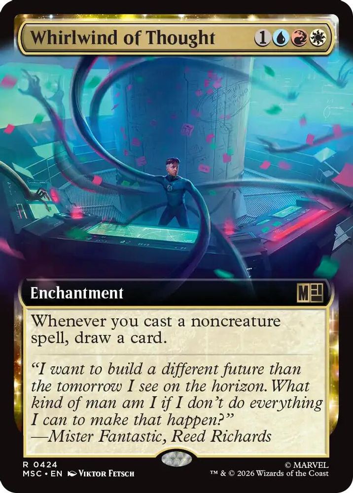 Whirlwind of Thought (Extended Art) #424 - RARE MSC -  Commander: Marvel Super Heroes