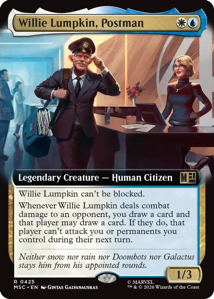 Willie Lumpkin, Postman (Extended Art) #425 - RARE MSC -  Commander: Marvel Super Heroes
