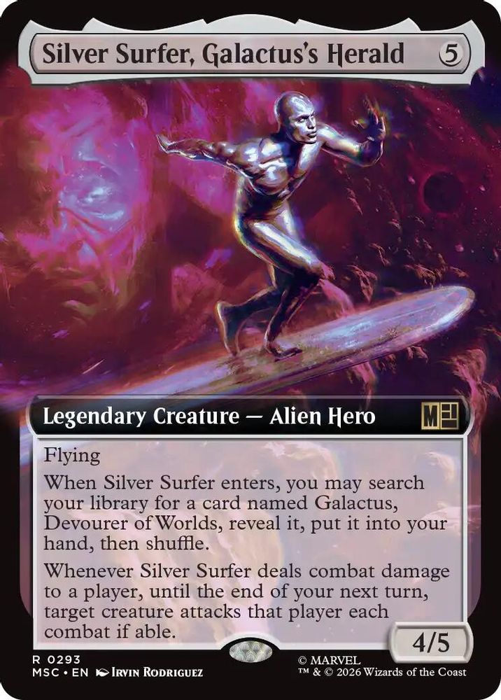 Silver Surfer, Galactus's Herald (Extended Art) #293 - RARE MSC -  Commander: Marvel Super Heroes