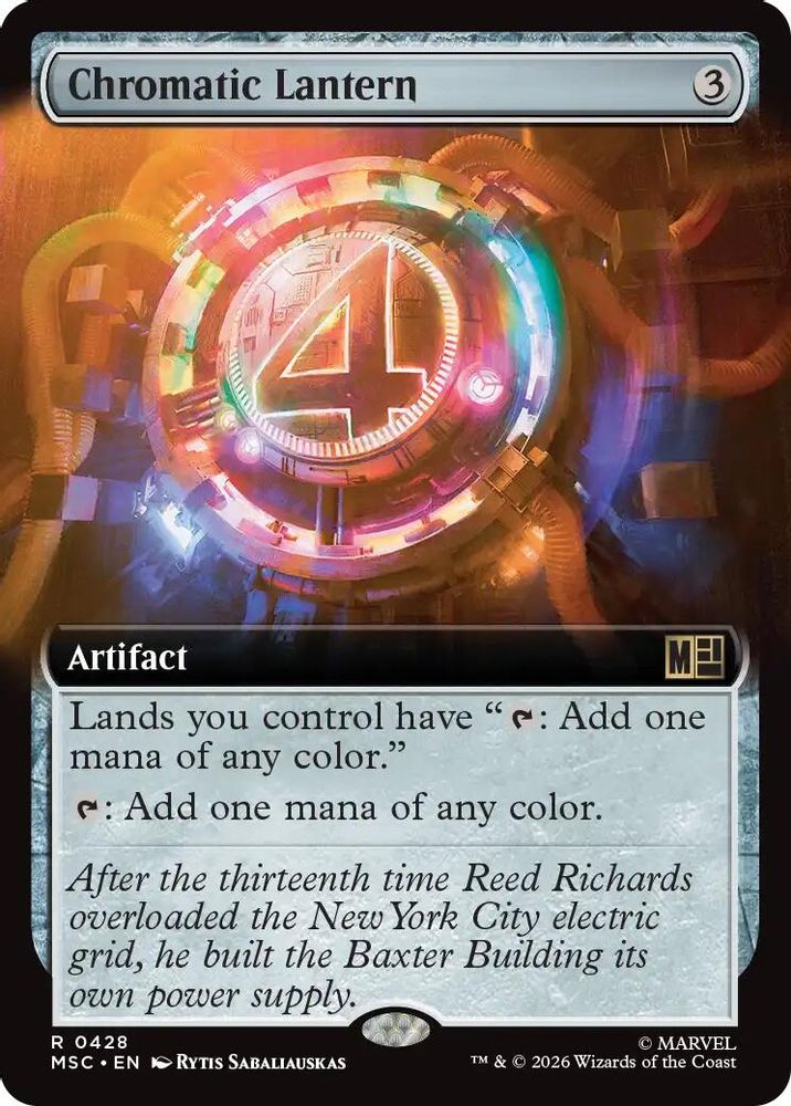 [FOIL] Chromatic Lantern (Extended Art) #428 - RARE MSC -  Commander: Marvel Super Heroes