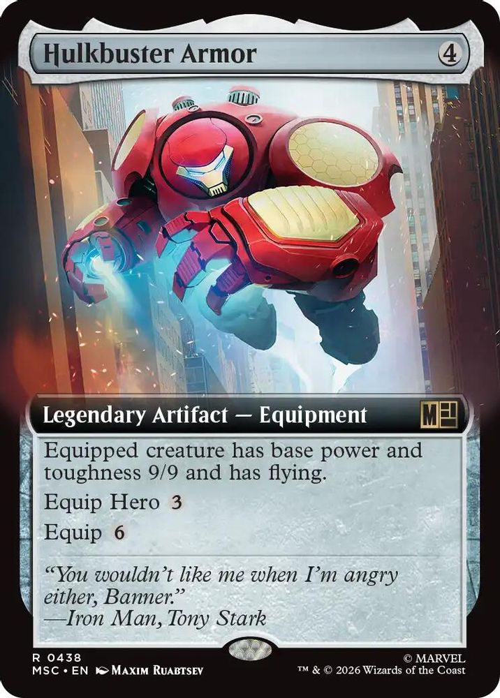 Hulkbuster Armor (Extended Art) #438 - RARE MSC -  Commander: Marvel Super Heroes
