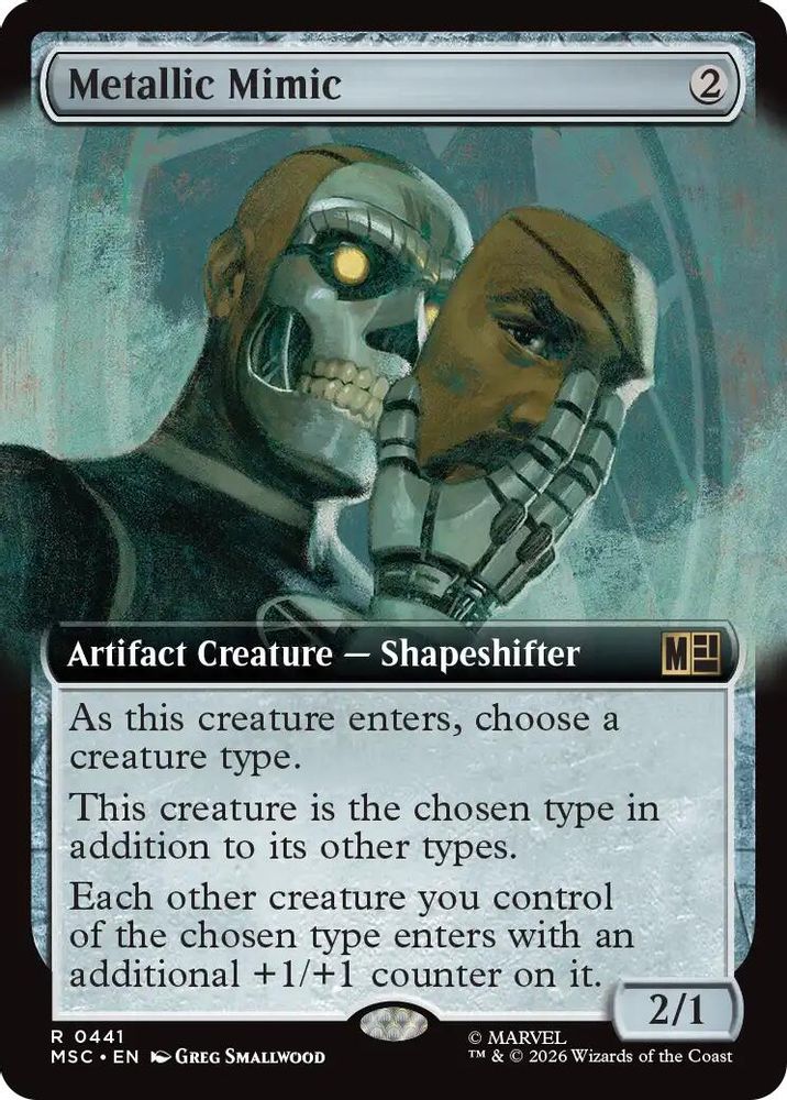 Metallic Mimic (Extended Art) #441 - RARE MSC -  Commander: Marvel Super Heroes