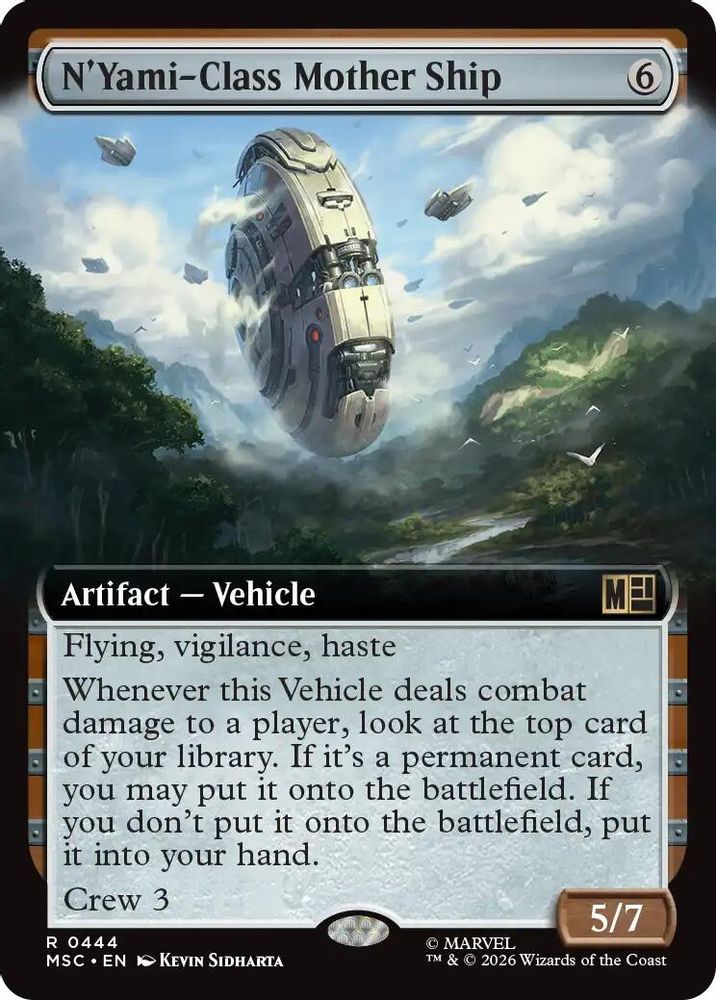 N'Yami-Class Mother Ship (Extended Art) #444 - RARE MSC -  Commander: Marvel Super Heroes