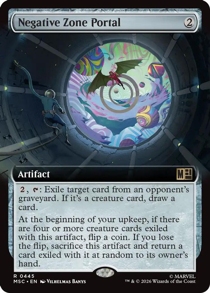 [FOIL] Negative Zone Portal (Extended Art) #445 - RARE MSC -  Commander: Marvel Super Heroes