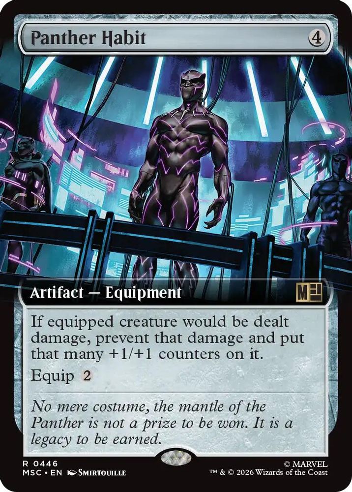 Panther Habit (Extended Art) #446 - RARE MSC -  Commander: Marvel Super Heroes