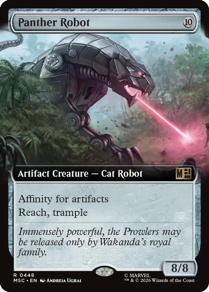 Panther Robot (Extended Art) #448 - RARE MSC -  Commander: Marvel Super Heroes