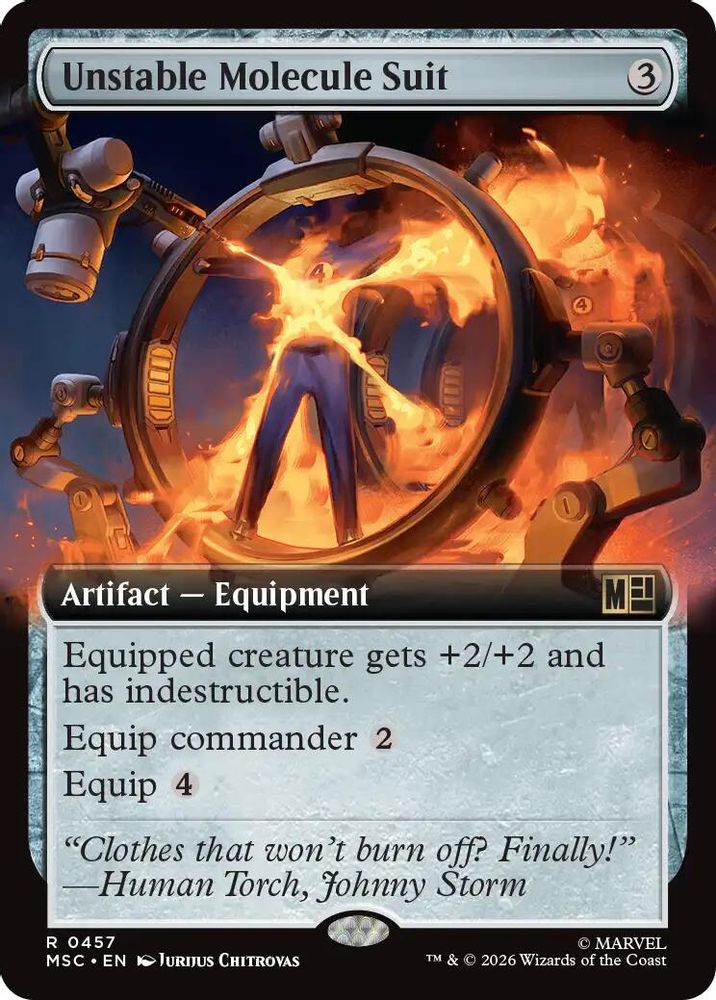Unstable Molecule Suit (Extended Art) #457 - RARE MSC -  Commander: Marvel Super Heroes