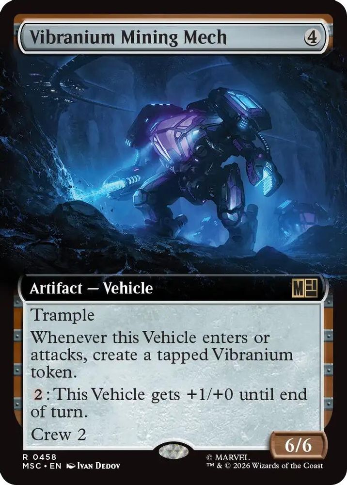 Vibranium Mining Mech (Extended Art) #458 - RARE MSC -  Commander: Marvel Super Heroes