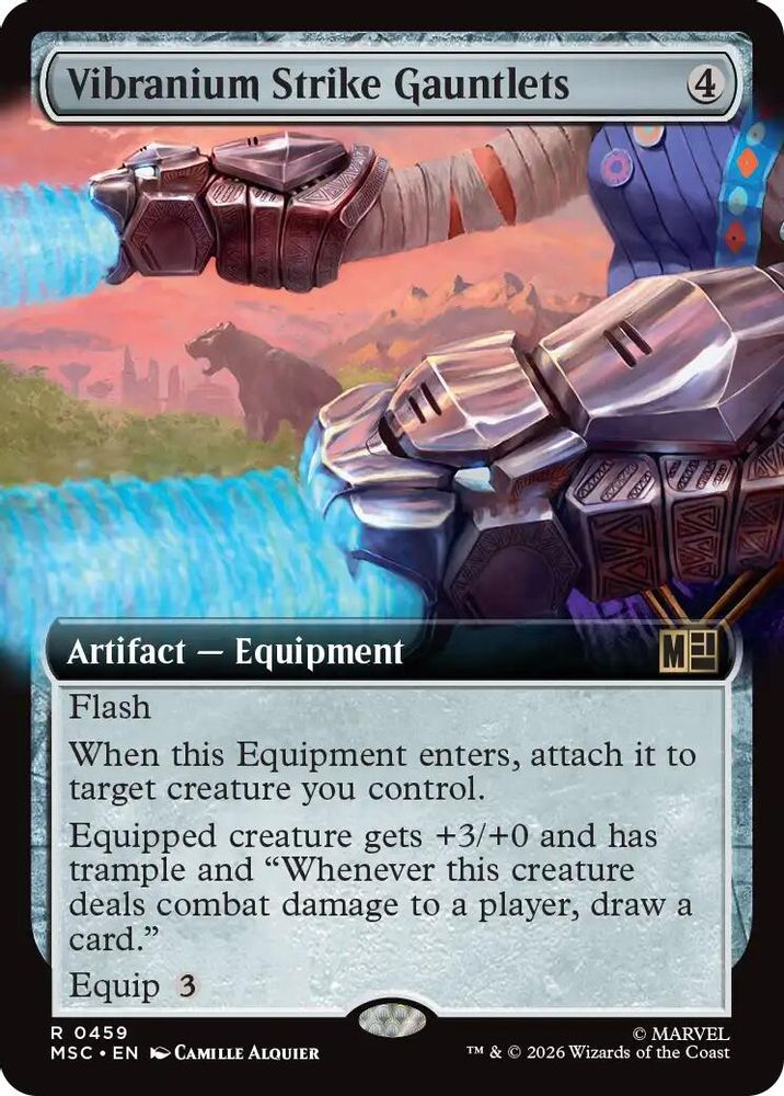 Vibranium Strike Gauntlets (Extended Art) #459 - RARE MSC -  Commander: Marvel Super Heroes