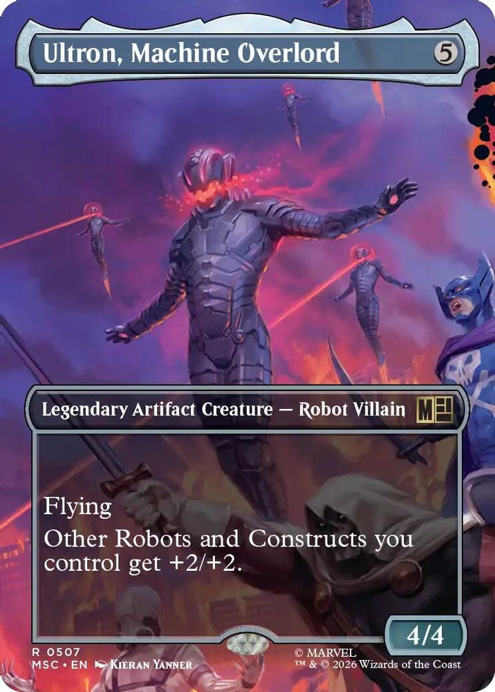 [FOIL] Ultron, Machine Overlord (Borderless) #507 - RARE MSC -  Commander: Marvel Super Heroes