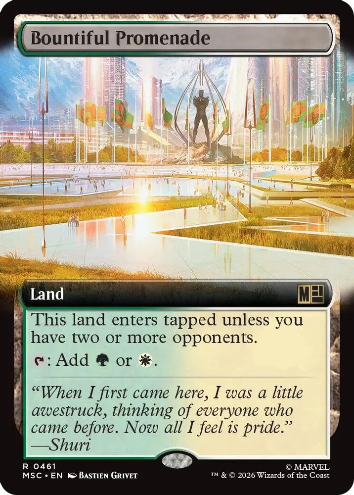[FOIL] Bountiful Promenade (Extended Art) #461 - RARE MSC -  Commander: Marvel Super Heroes