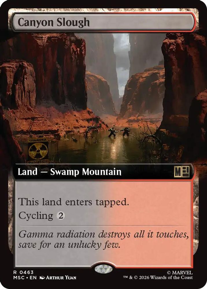 Canyon Slough (Extended Art) #463 - RARE MSC -  Commander: Marvel Super Heroes