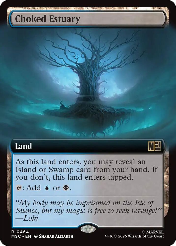 [FOIL] Choked Estuary (Extended Art) #464 - RARE MSC -  Commander: Marvel Super Heroes