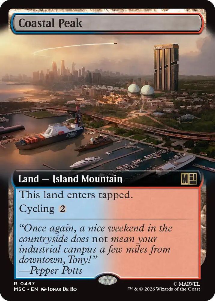 Coastal Peak (Extended Art) #467 - RARE MSC -  Commander: Marvel Super Heroes