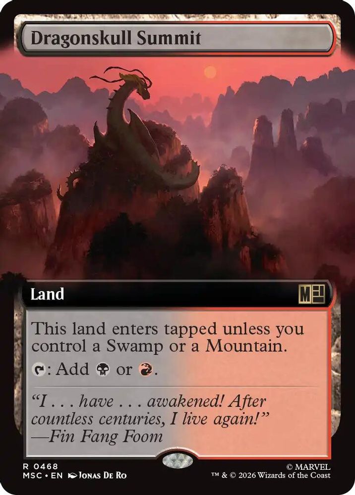 [FOIL] Dragonskull Summit (Extended Art) #468 - RARE MSC -  Commander: Marvel Super Heroes