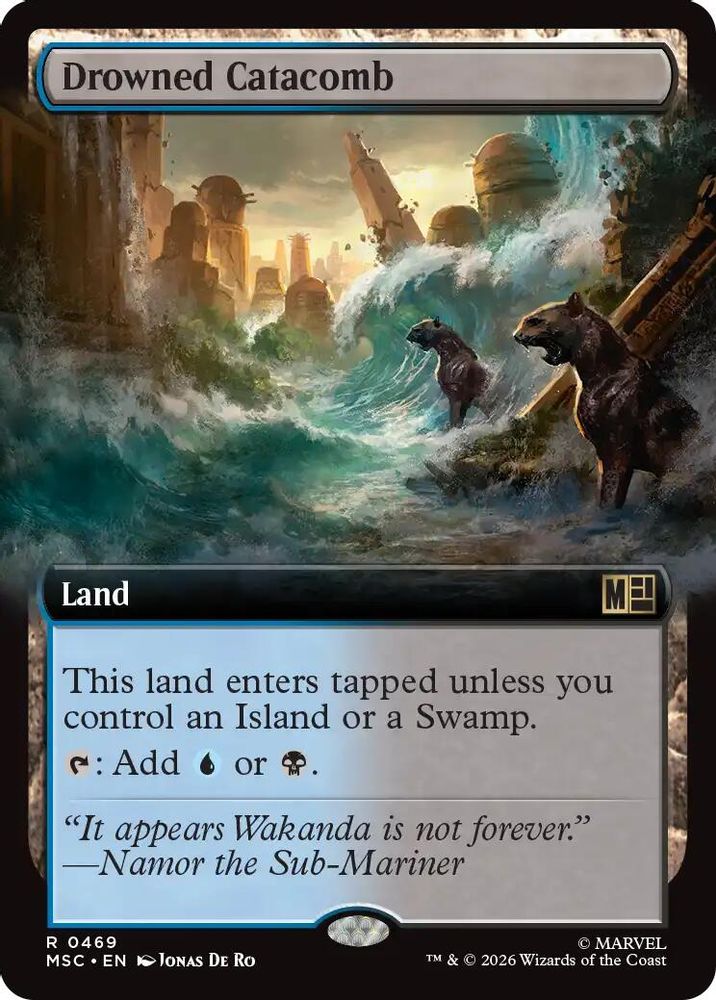Drowned Catacomb (Extended Art) #469 - RARE MSC -  Commander: Marvel Super Heroes