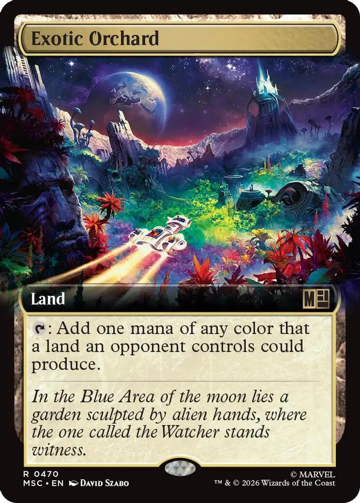 [FOIL] Exotic Orchard (Extended Art) #470 - RARE MSC -  Commander: Marvel Super Heroes