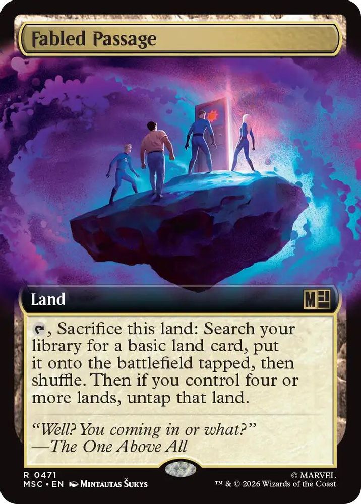 [FOIL] Fabled Passage (Extended Art) #471 - RARE MSC -  Commander: Marvel Super Heroes