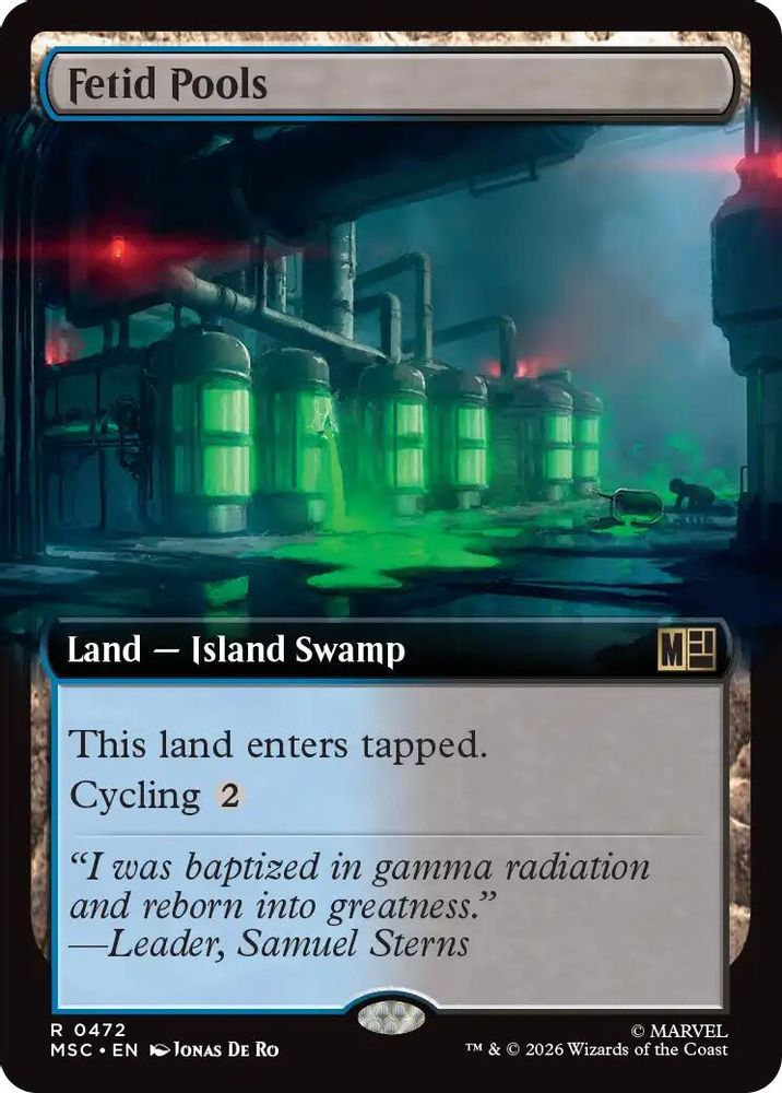 Fetid Pools (Extended Art) #472 - RARE MSC -  Commander: Marvel Super Heroes