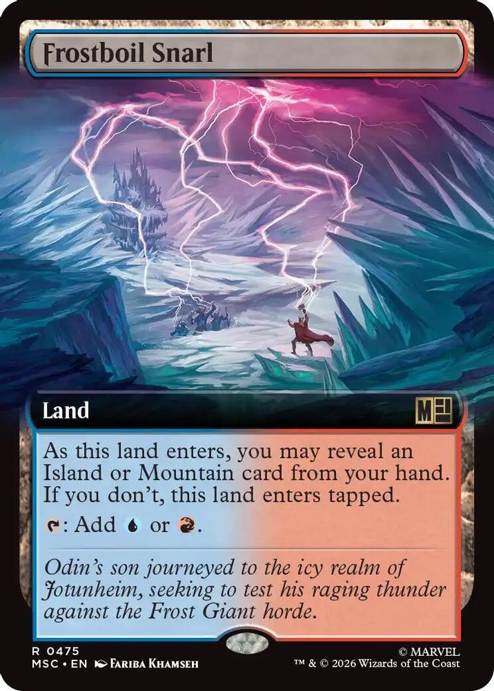 Frostboil Snarl (Extended Art) #475 - RARE MSC -  Commander: Marvel Super Heroes
