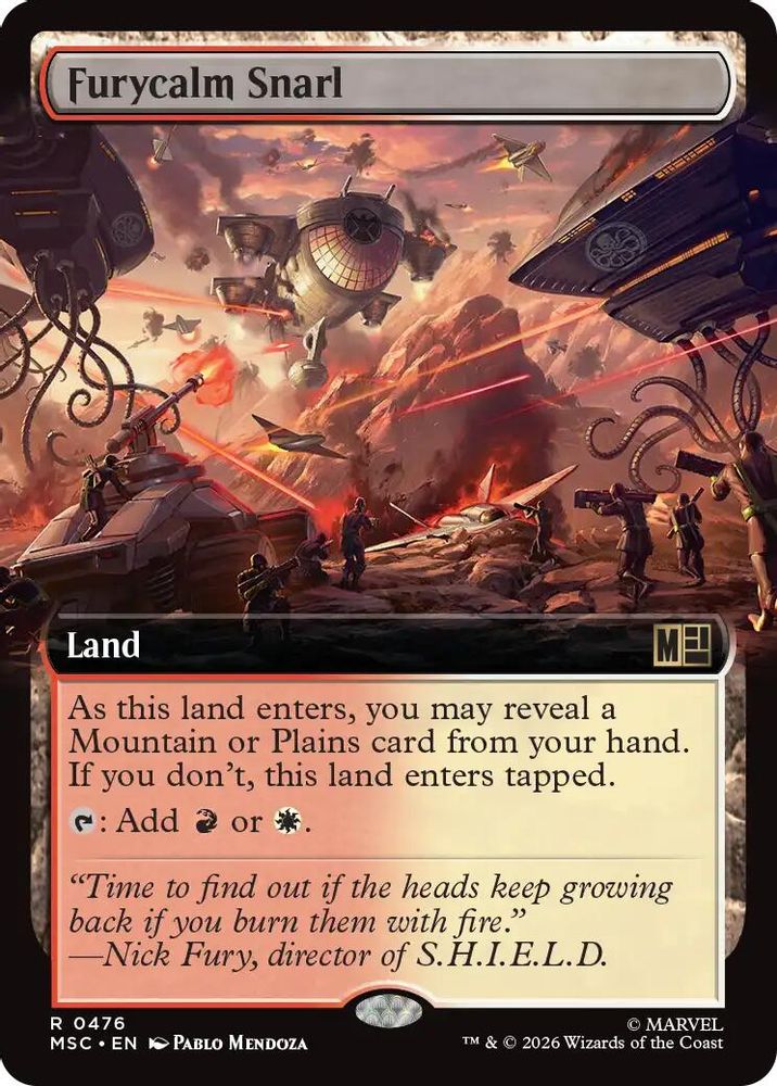 [FOIL] Furycalm Snarl (Extended Art) #476 - RARE MSC -  Commander: Marvel Super Heroes