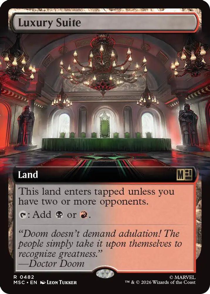 [FOIL] Luxury Suite (Extended Art) #482 - RARE MSC -  Commander: Marvel Super Heroes