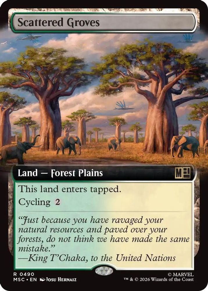 Scattered Groves (Extended Art) #490 - RARE MSC -  Commander: Marvel Super Heroes