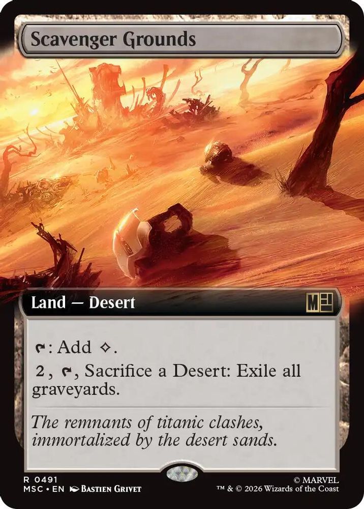 [FOIL] Scavenger Grounds (Extended Art) #491 - RARE MSC -  Commander: Marvel Super Heroes