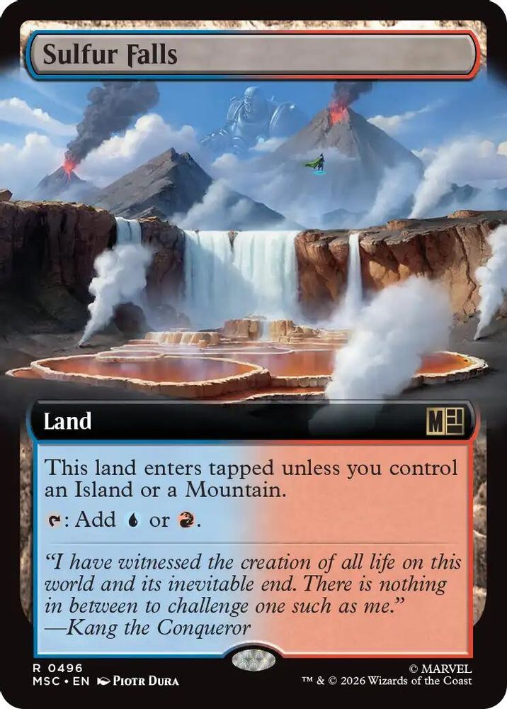 [FOIL] Sulfur Falls (Extended Art) #496 - RARE MSC -  Commander: Marvel Super Heroes