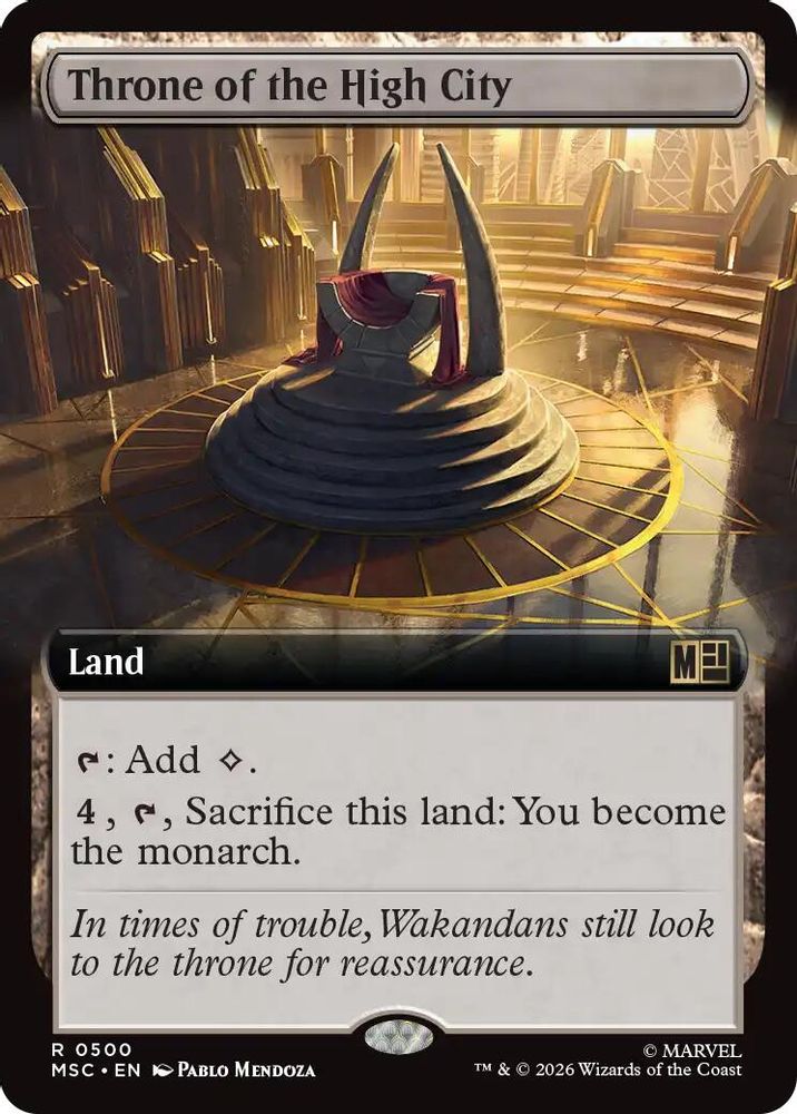 [FOIL] Throne of the High City (Extended Art) #500 - RARE MSC -  Commander: Marvel Super Heroes
