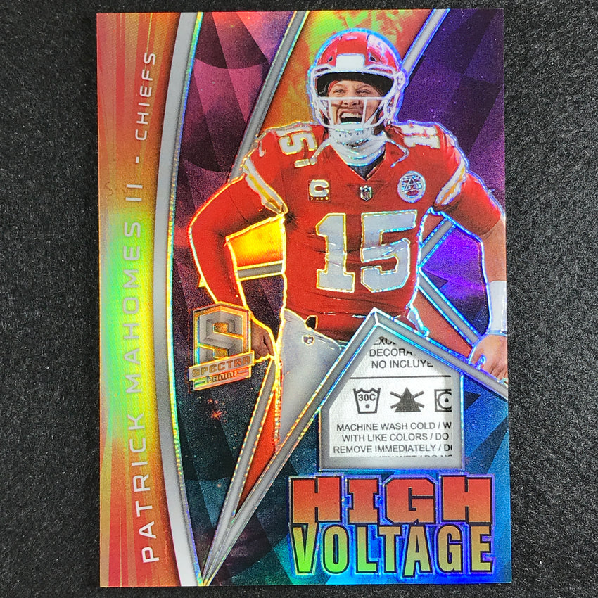 2022 Spectra Patrick Mahomes High Voltage Relic Patch Nebula Tag 1/2