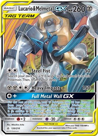 Lucario & Melmetal GX - 120/214 - Ultra Rare - Unbroken Bonds