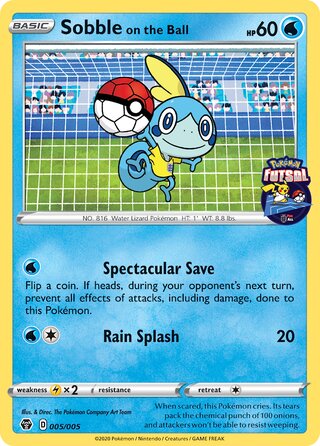 Sobble On The Ball - 005/005 - Futsal Collection Uk Exclusive Promo